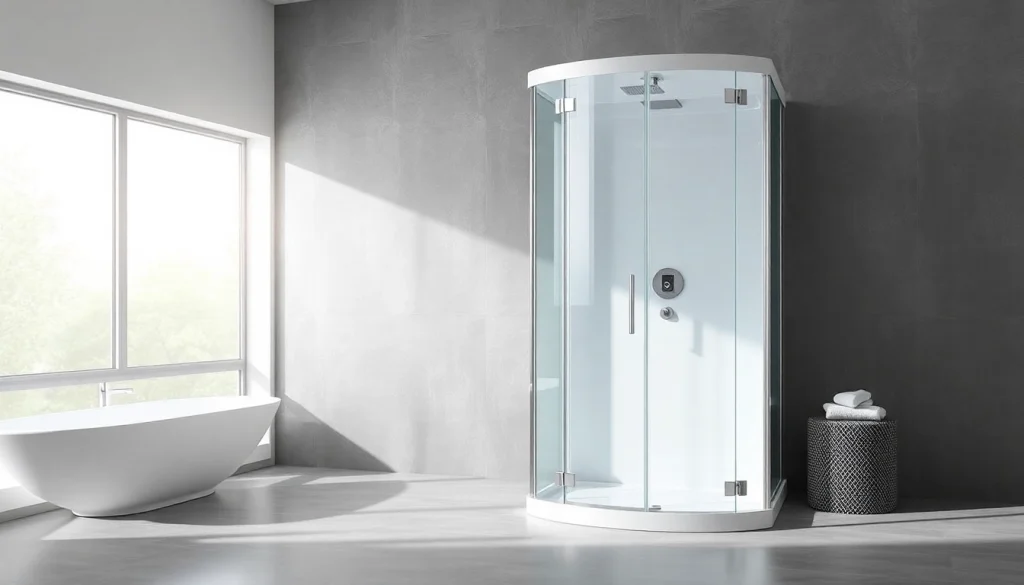 Cabine de douche sirhona moderne avec design épuré et matériaux de qualité.