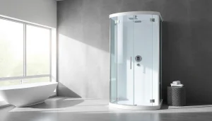 Cabine de douche sirhona moderne avec design épuré et matériaux de qualité.