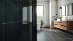 Transform your bathroom with a stylish black shower sliding door featuring sleek and modern designs.