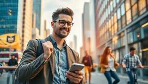 Verken de moderne levensstijl via https://menlife.be met een stijlvolle man in een stedelijke omgeving.