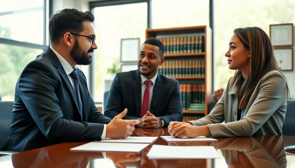 Virginia Immigration Lawyer assisting clients in a warm, professional office setting.