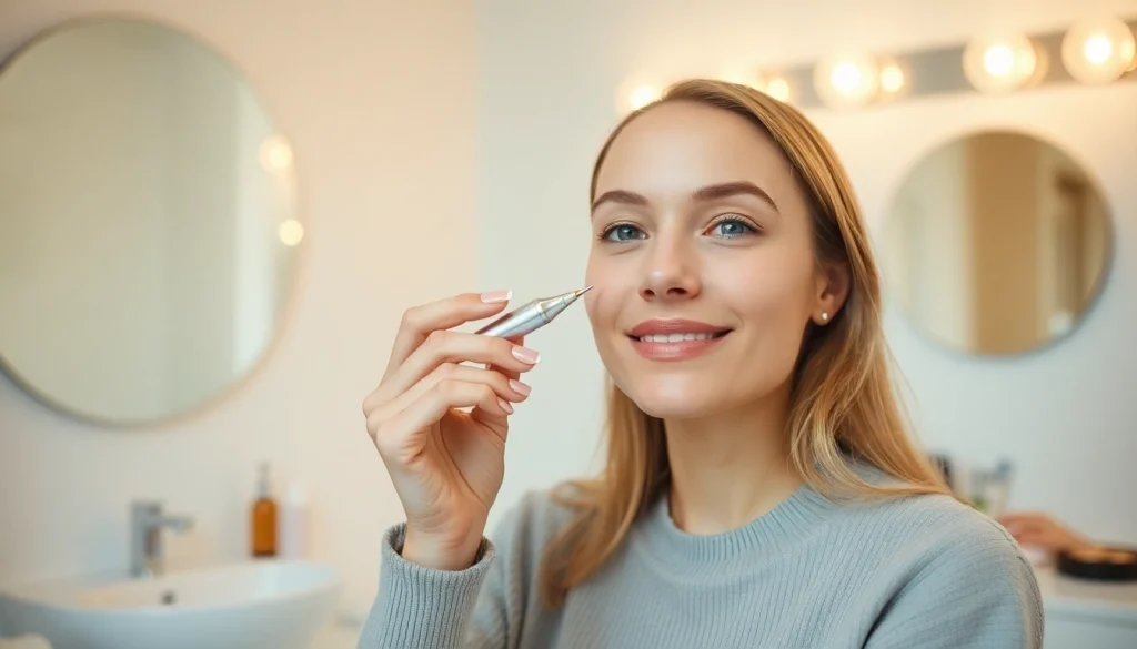 Painless mole freckle pen in use for skin blemish removal, showcasing ease and comfort.