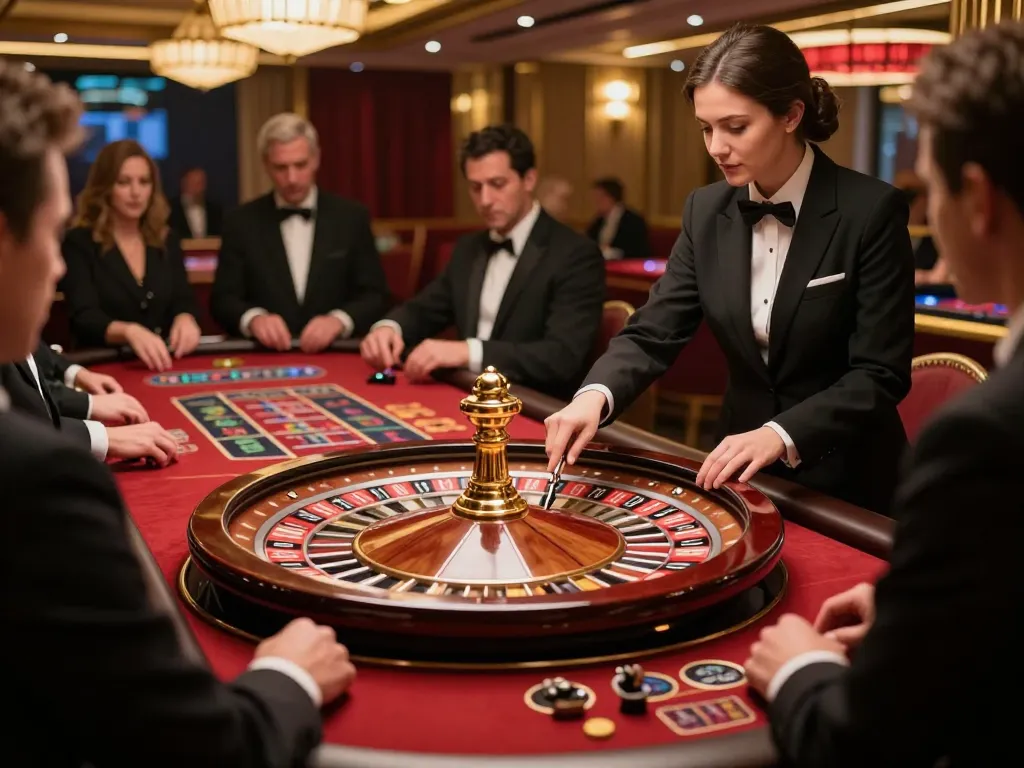Players engaging with TG88 at a roulette table, showcasing the thrill of casino betting.