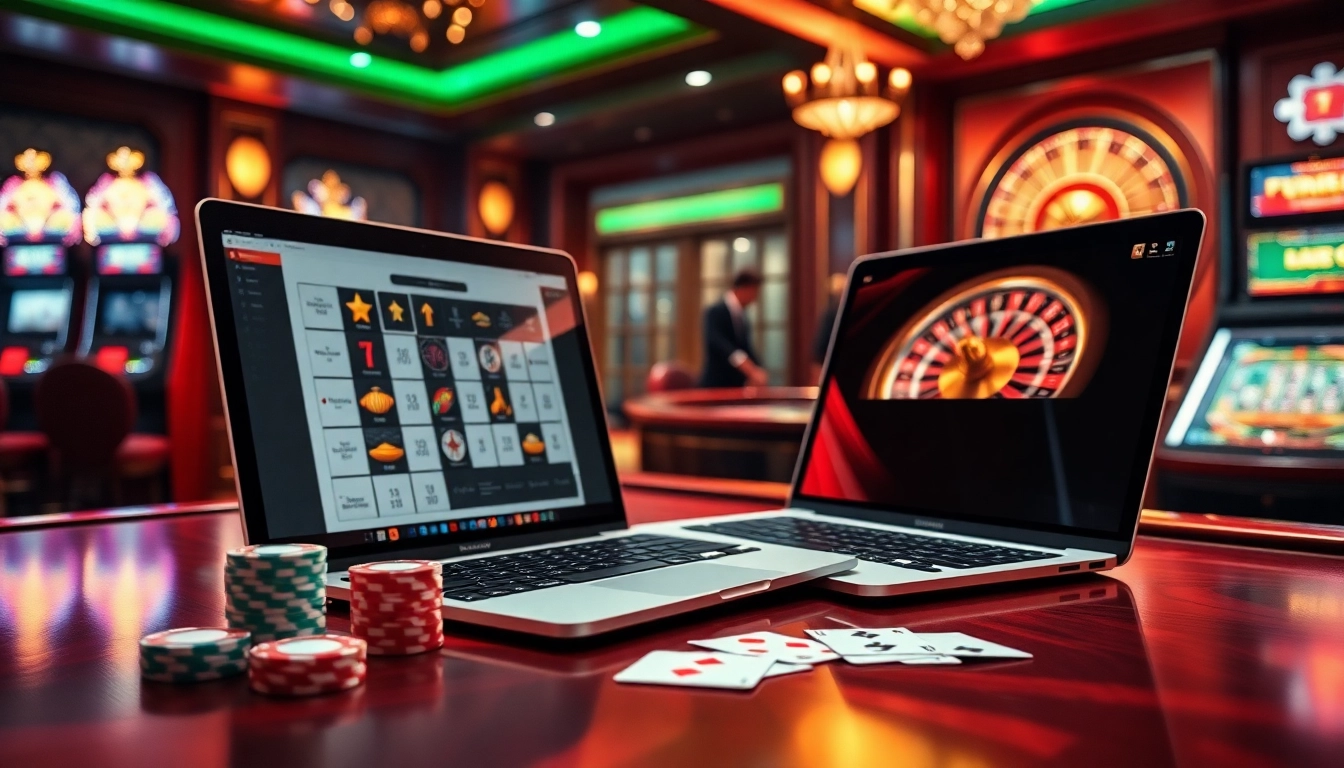 Découvrez le frisson du casino en ligne avec des machines à sous vibrantes et des tables de jeu élégantes.