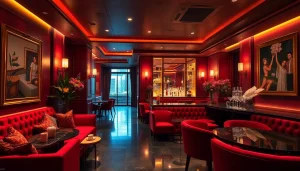 Singapore escort providing an elegant and inviting atmosphere in a luxurious lounge setting.