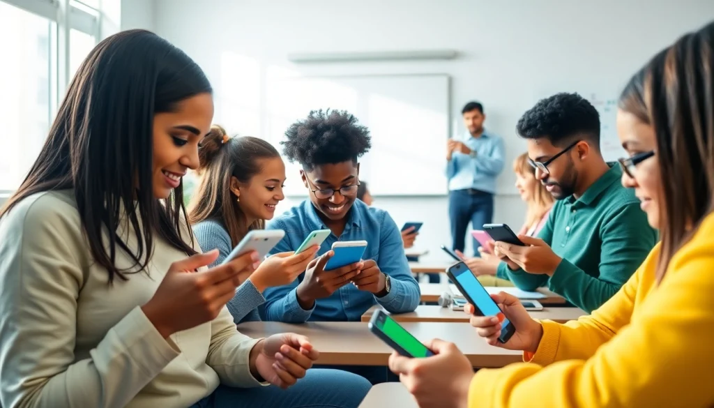 Students managing phon in school life through engaging educational activities.