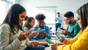 Students managing phon in school life through engaging educational activities.