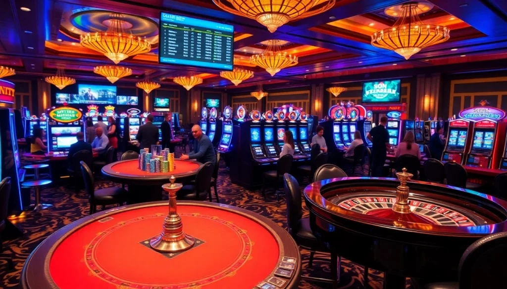 Vivez l'excitation d'un casino en ligne avec des machines à sous vibrantes, des tables de poker et des roues de roulette.