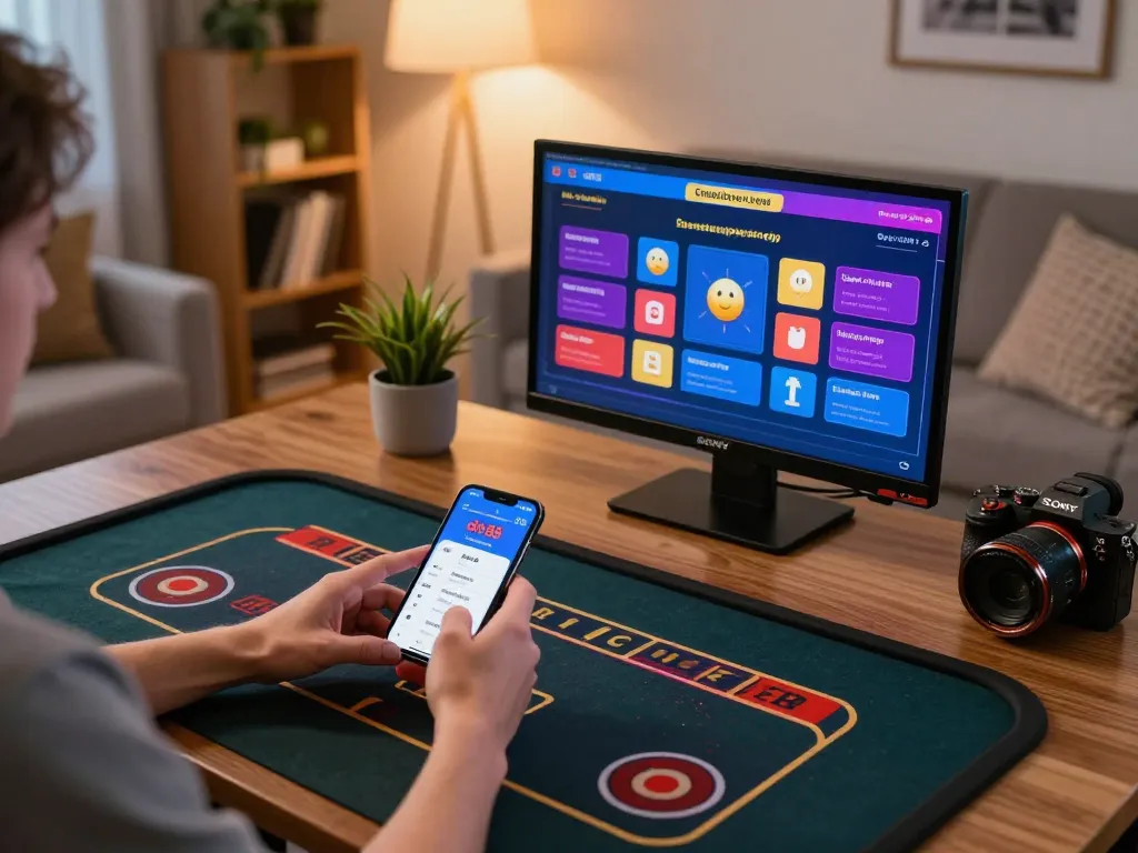 Player engaged with the dn 88 mobile app during a cozy home gaming session.