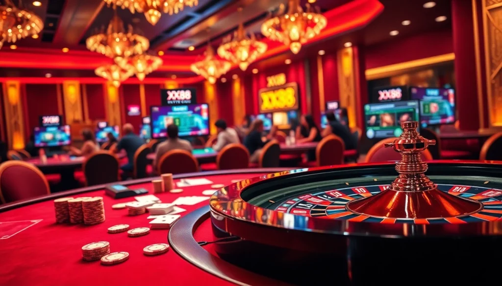 Place your bets at XX88 with an engaging casino atmosphere filled with excitement and winning opportunities.