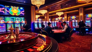 Experience the thrill of gaming at open88.info with exciting casino tables and vibrant slot machines.