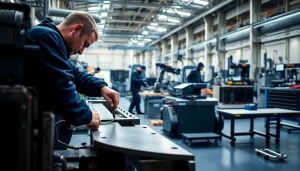 fab tech Industries inc showcasing precision fabrication processes in a modern industrial setting.