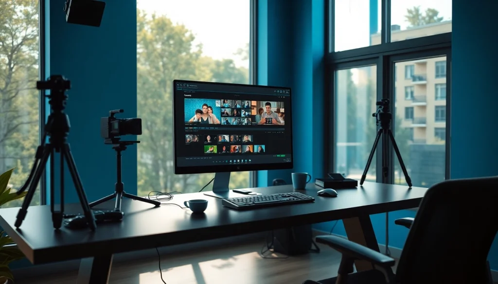 Generate detailed AI video prompts effortlessly with video to prompt technology in a modern studio.
