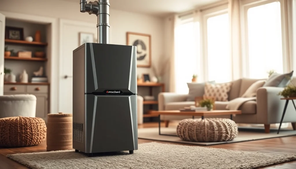 Enhance your home comfort with an efficient american standard furnace in a cozy living room setting.