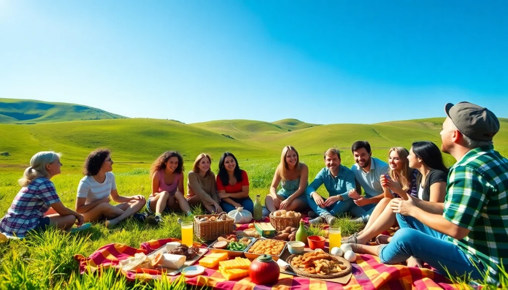 Friends enjoying a sunny day picnic, reflecting the essence of a UK Lifestyle Blog.