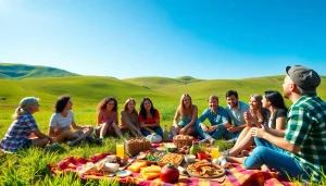 Friends enjoying a sunny day picnic, reflecting the essence of a UK Lifestyle Blog.