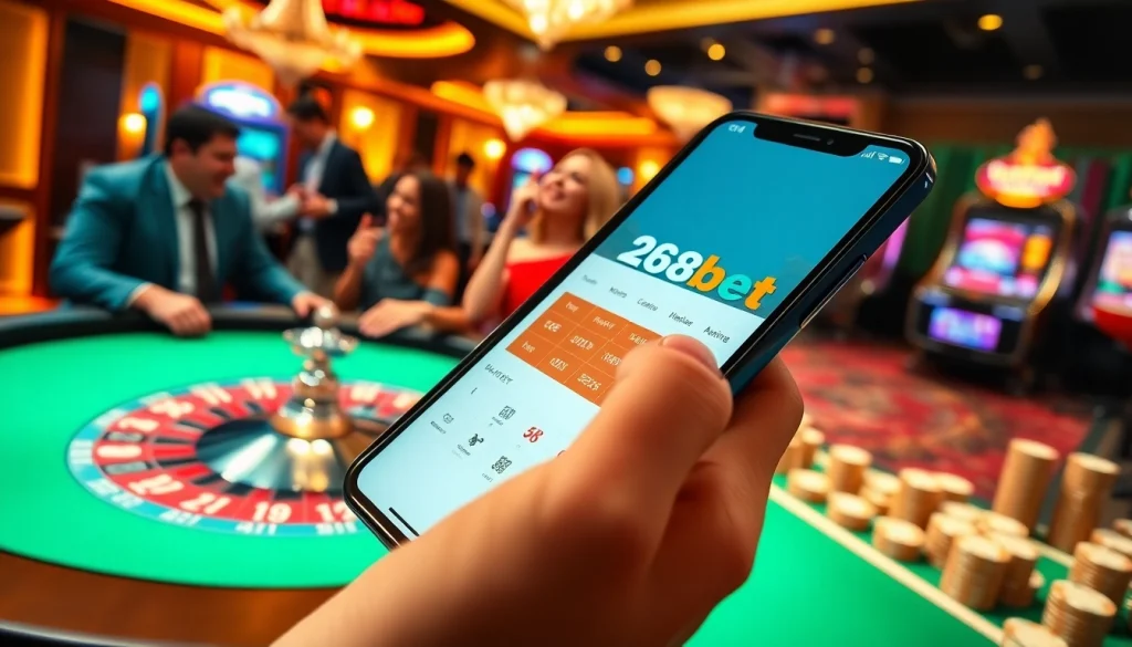 Gambling with excitement using the 28bet app alongside vibrant casino elements.