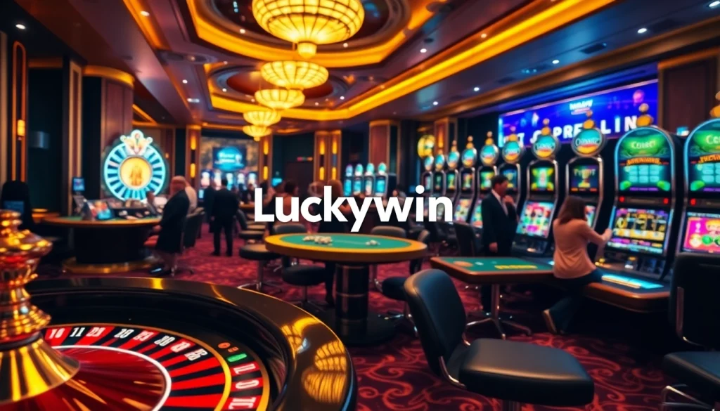 Experience luxury gaming at Luckywin with exciting roulette and poker tables.