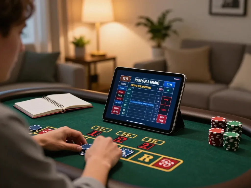 Engaging in dn88's online casino through a tablet, showcasing live dealer gameplay.