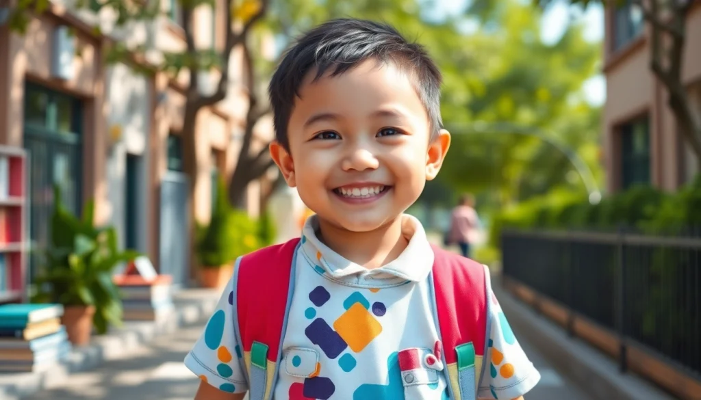 羽倉ランドセルの口コミは、学校へ向かうおしゃれなバックパックを背負った楽しそうな子どもを特徴としています。