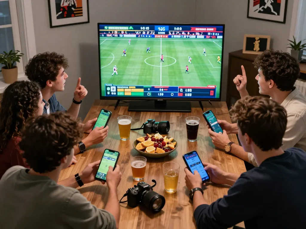 Enjoying sports betting at home with u888, friends placing bets excitedly while watching live games.