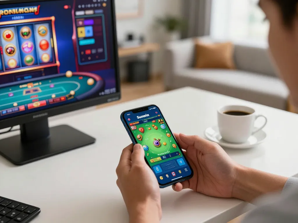 TẢI SUNWIN app on smartphone for seamless online gaming with vibrant graphics and user-friendly interface.
