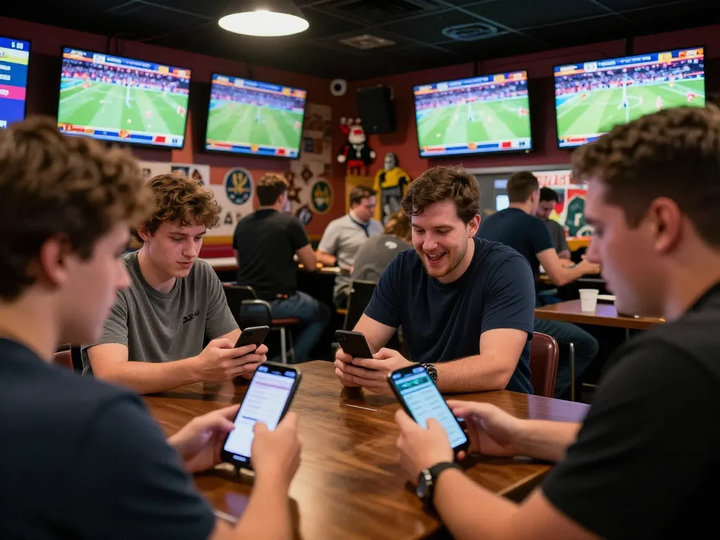 Engaged bettors experiencing the thrill of sports betting with 79KING.