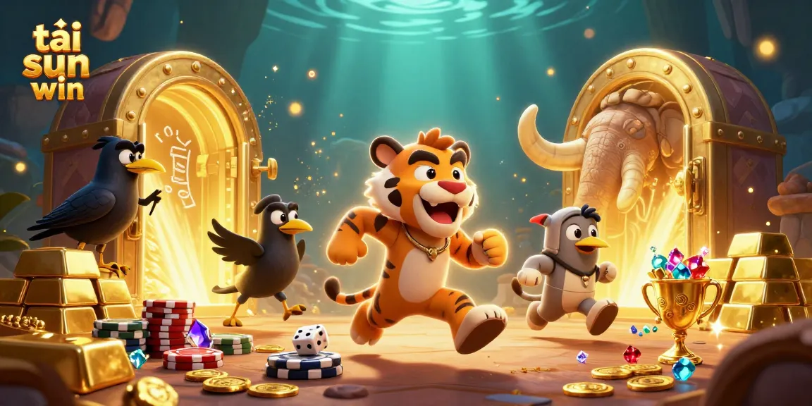 Experience thrilling gameplay with tải sun win in this vibrant 3D casino scene featuring unique characters.